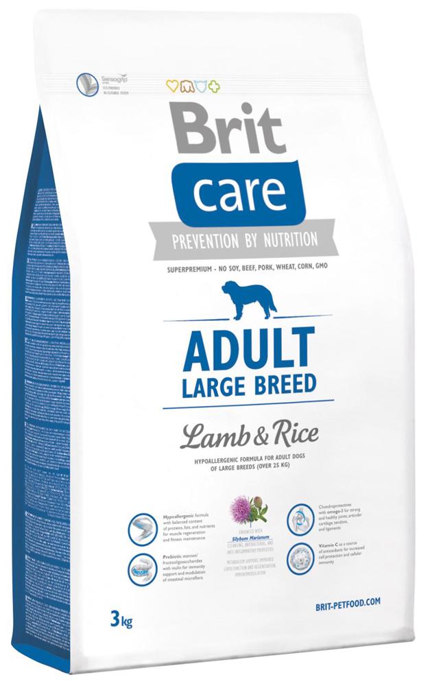 Brit Care (Брит Кеа) Adult Lardge Breed (3 кг) корм для взрослых собак больших пород с ягненком и рисом